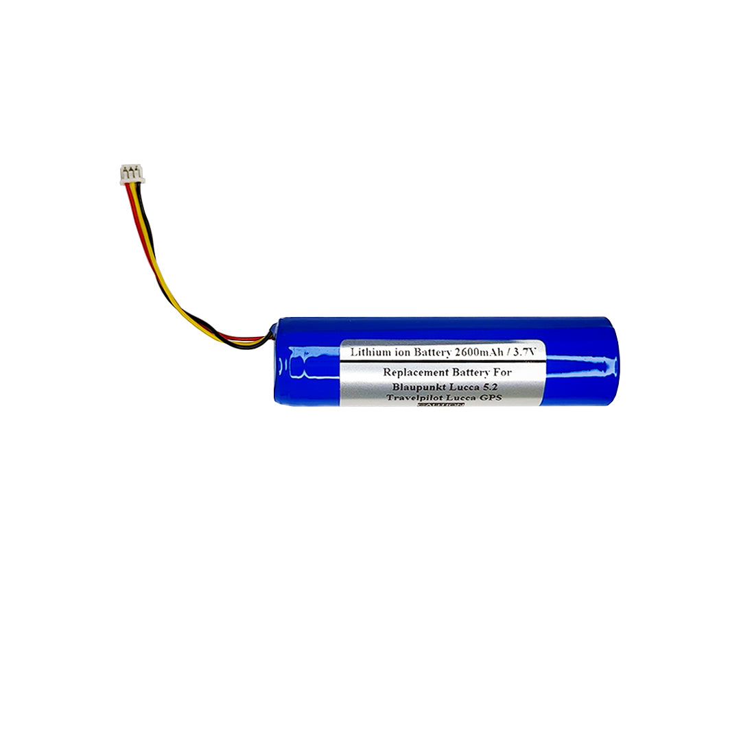 2600mAh 3.7V Replacement Battery For Blaupunkt Lucca 5.2, Travelpilot Lucca, 7612201334, ICR186501S1PSPMX, SDI1865L2401S1PMXZ