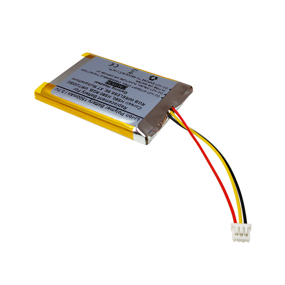 1500mAh 3.7V Replacement Battery For Corsair HS80, HS80 RGB, VIRTUOSO RGB WIRELESS SE, XT Multiplatform Gaming Headset