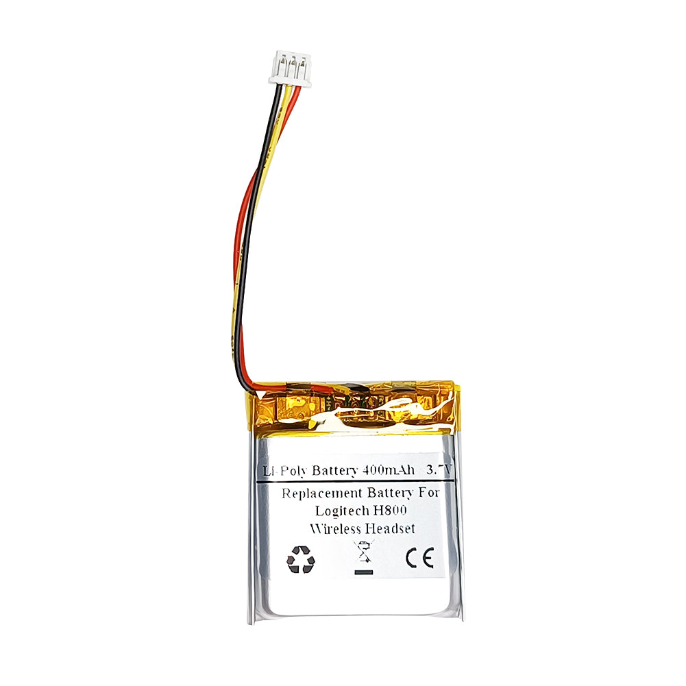 STARNOVO 400mAh 3.7V Replacement Battery for Logitech H800 H820e Wireless Headset, 533-000095