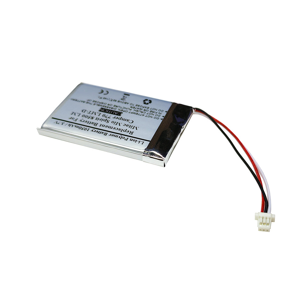 1050mAh 3.7V Replacement Battery For Mitac Mio Spirit 8500 LM, Camper 770 LMT-D, 523450A1