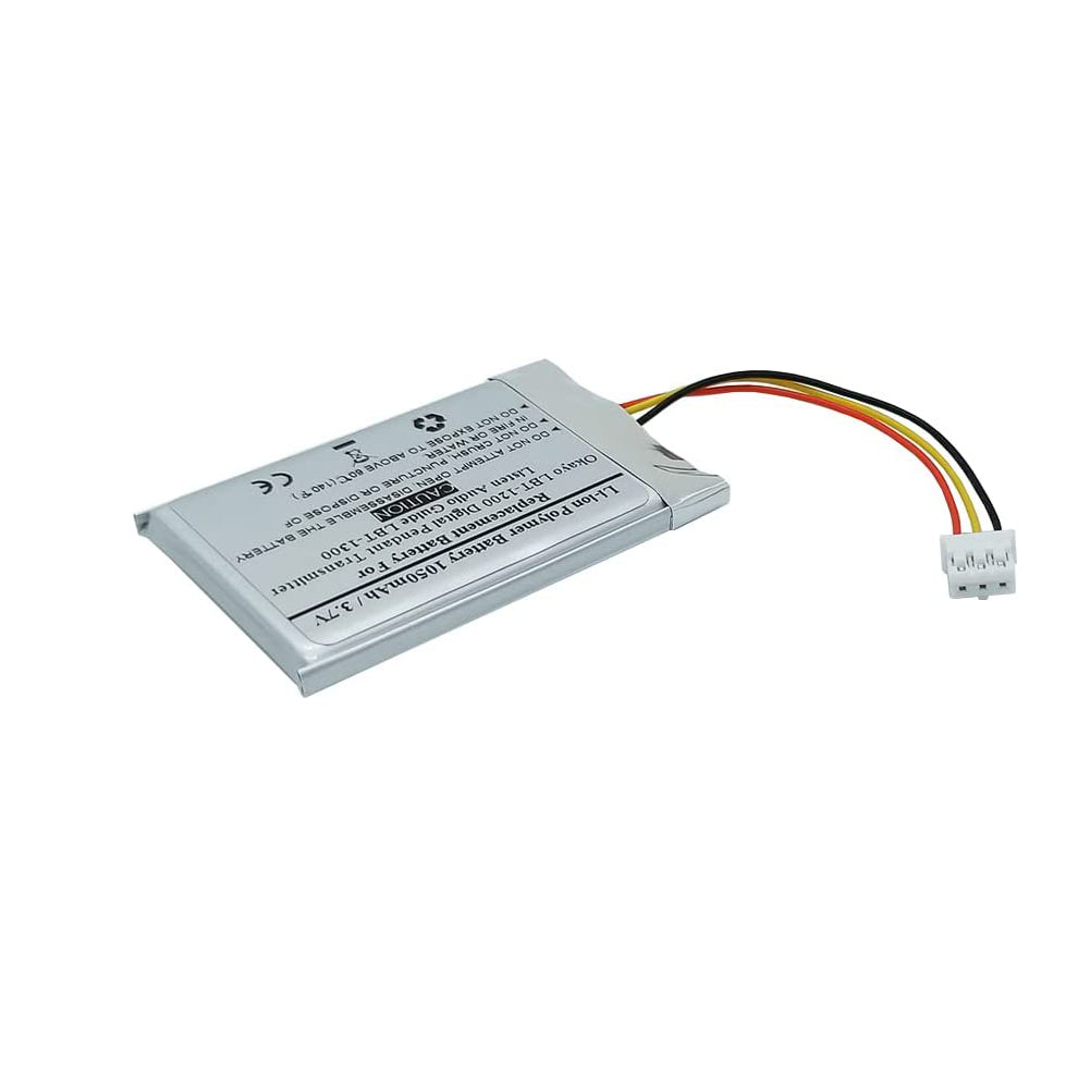 Replacement Battery For Okayo LBT-1200 Digital Pendant Transmitter, Listen Audio Guide LBT-1300, AHB623450PJT