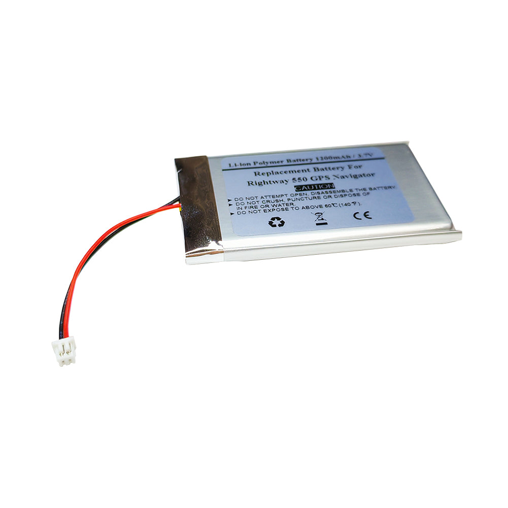 1200mAh 3.7V Replacement Battery For Rightway 550 GPS Navigator, YT404060 1S1P