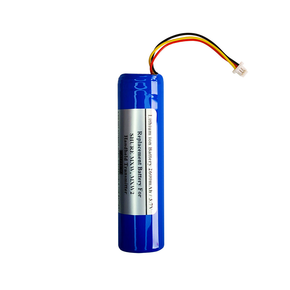 2600mAh 3.7V Replacement Battery For SHURE MXW, MXW2 Handheld Transmitter, 95A35233, SB905