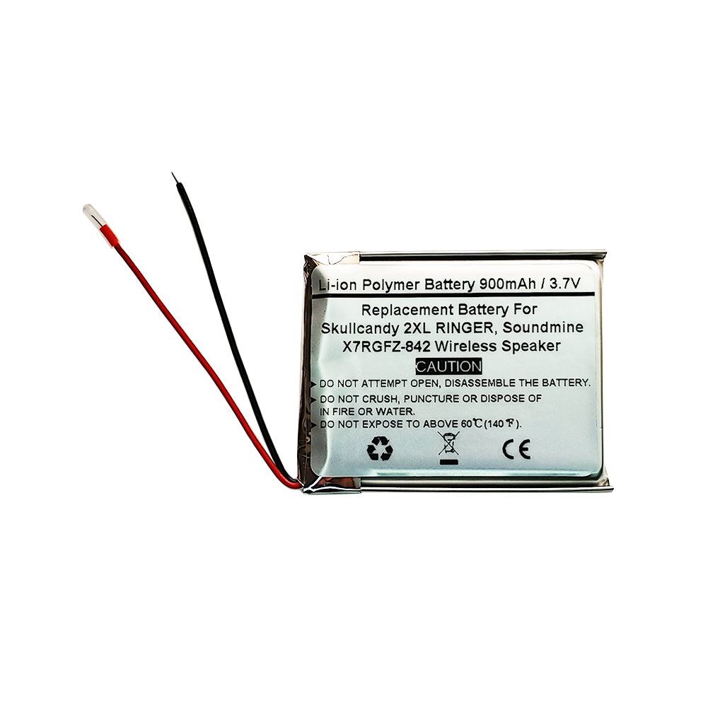 900mAH 3.7V Replacement Battery For Skullcandy 2XL RINGER, Soundmine, X7RGFZ-842 Wireless Speaker, AEC523443