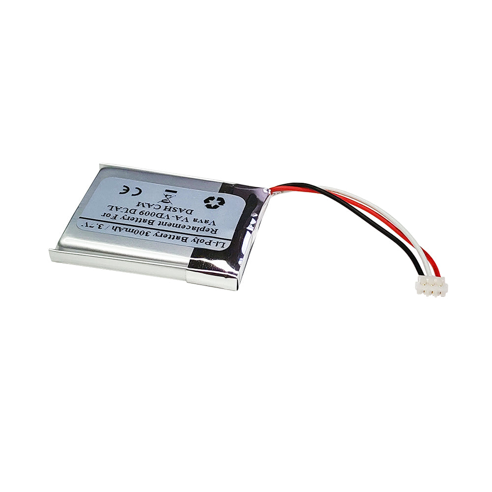 300mAh 3.7V Replacement Battery For Vava VA-VD009 DUAL DASH CAM
