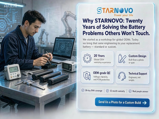 Why STARNOVO: Twenty Years of Solving the Battery Problems Others Won't Touch