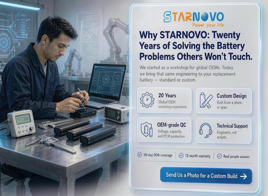 Why STARNOVO: Twenty Years of Solving the Battery Problems Others Won't Touch