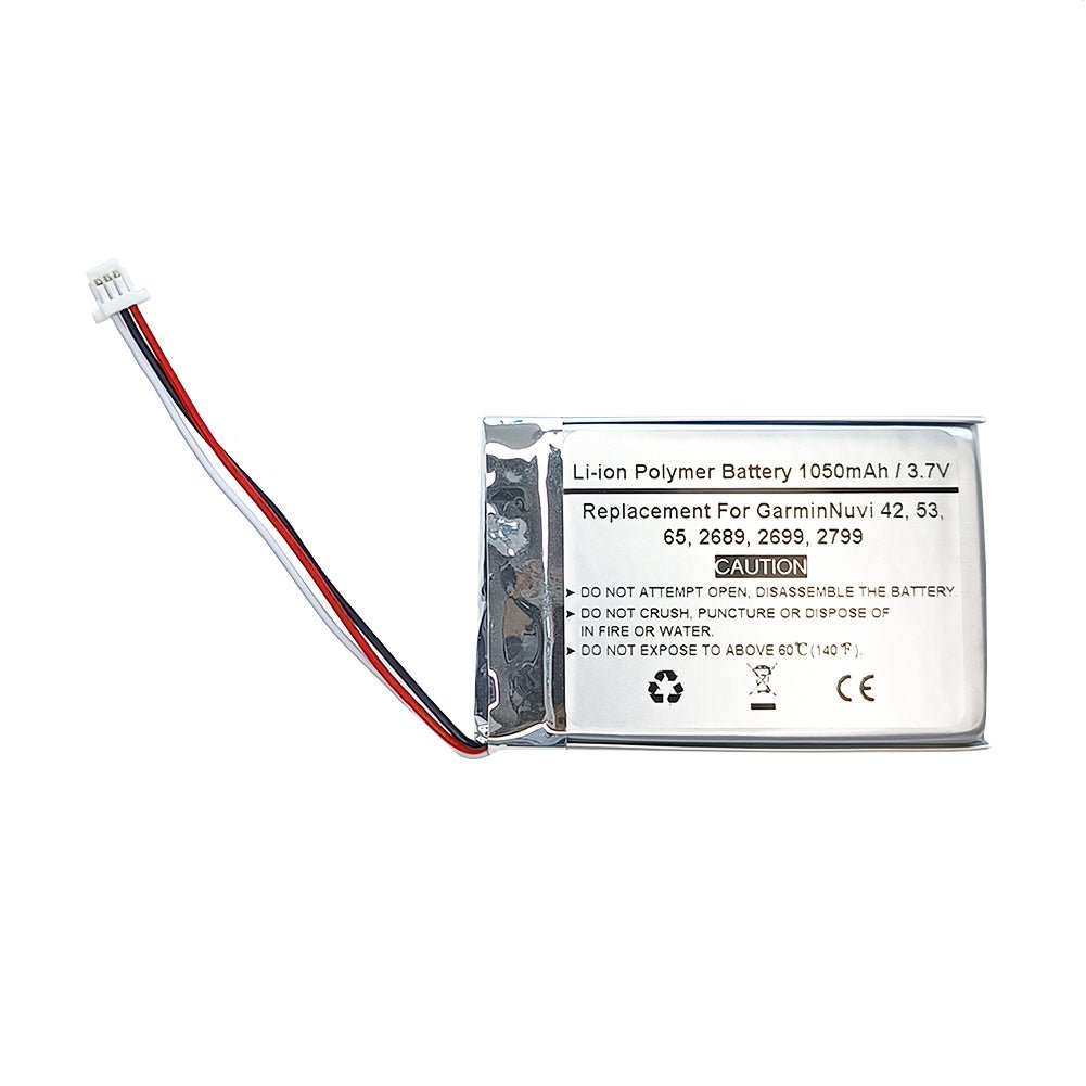 1050mAh 3.7V GPS Navigator Replacement Battery For Garmin Nuvi 42, 53, 65, 2689, 2699, 2799, 361-00056-01 - STARNOVO