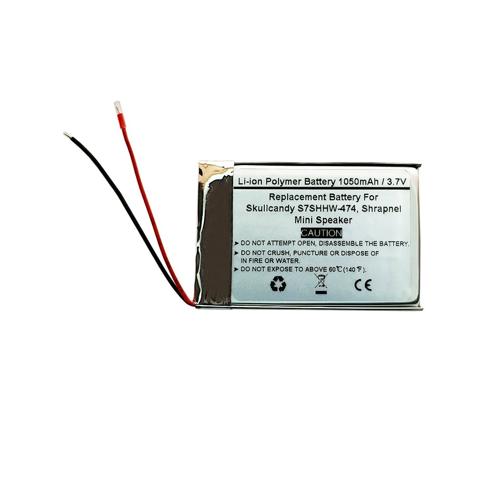 1050mAH 3.7V Replacement Battery For Skullcandy S7SHHW-474, Shrapnel Mini Speaker, P553450N - STARNOVO
