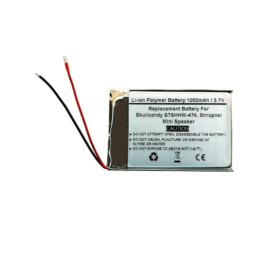 1050mAH 3.7V Replacement Battery For Skullcandy S7SHHW-474, Shrapnel Mini Speaker, P553450N - STARNOVO