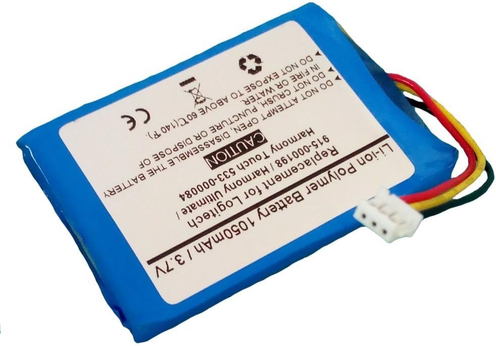 1050mAh/3.7V Li-Polymer Replacement Battery for Logitech Harmony Ultimate/Logitech Harmony Touch 533-000084 / Logitec h 915-000198 - STARNOVO