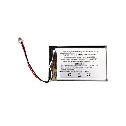 1200mAh 3.7V Replacement Battery For GARMIN Nuvi 1690, Nuvi 1690T, 1695, Nuvi 3590, Nuvi 3590LMT, Nuvi 700, Nuvi 710, Nuvi 710T, Nuvi 760, Nuvi 760T, Nuvi 765, Nuvi 765T, 361-00019-14, 361-00019-11, 361-00019-40 - STARNOVO