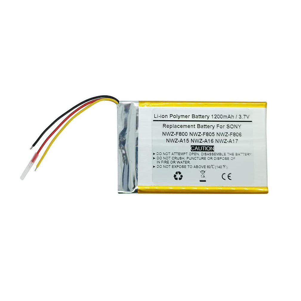 Replacement Battery For Sony Walkman NWZ-F800 NWZ-F805 NWZ-F806 NWZ-A15 NWZ-A16 NWZ-A17, LIS1494, MDR-HW700DS