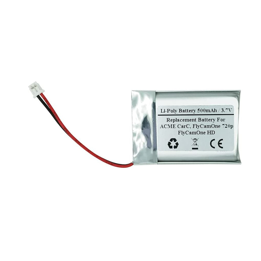 Replacement Battery For ACME CarC, FlyCamOne 720p, FlyCamOne HD, FCHD17, PL502548