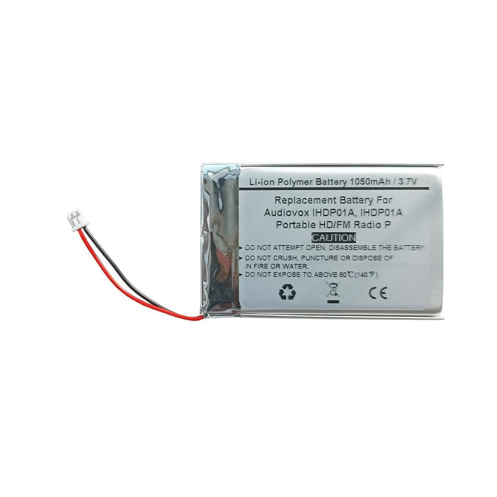3.7V 1050mAh Replacement Battery For Audiovox IHDP01A, IHDP01A Portable HD/FM Radio P, ICP463450A 1S1PMXZ