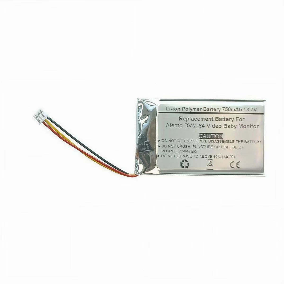 3.7V 750mAh Replacement Battery For Alecto DVM-64 Video Baby Monitor, P002080