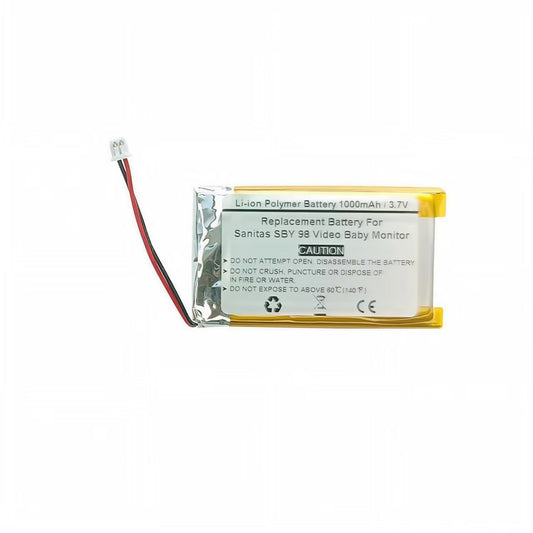 3.7V 1000mAh Replacement Battery For Sanitas SBY 98 Video Baby Monitor, 1ICP6/30/48
