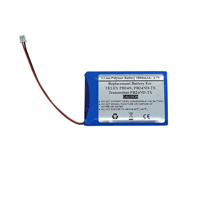 Replacement Battery For TELEX PB24N, PB24ND-TX, Transmitter PB24ND-TX, GPB 783448