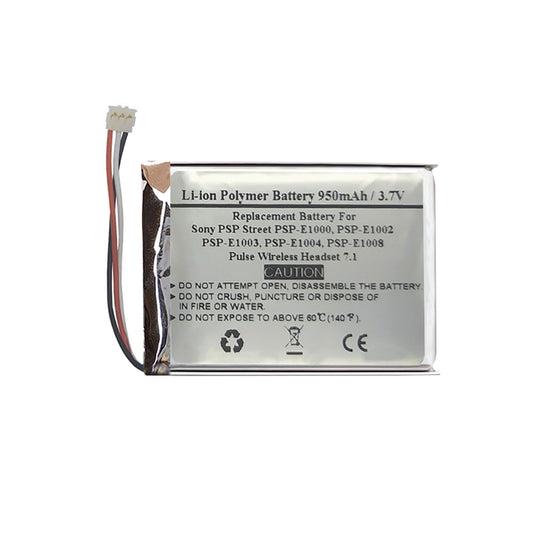 STARNOVO 950mAh 3.7V Replacement Battery for Sony PSP Street PSP-E1000, PSP-E1002, PSP-E1003, PSP-E1004, PSP-E1008, Pulse Wireless Headset 7.1, SP70C