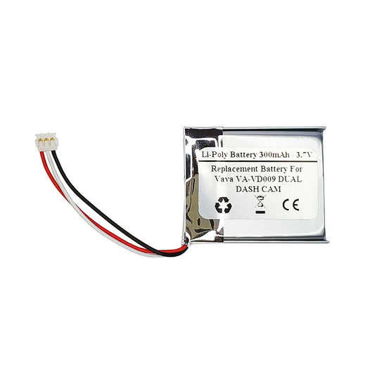 300mAh 3.7V Replacement Battery For Vava VA-VD009 DUAL DASH CAM - STARNOVO