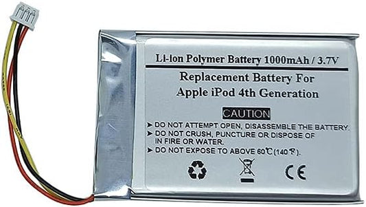 1000mAh 3.7V Replacement Battery For Apple iPod 4th Generation, 616-0183, 616-0206, 616-0215, AW4701218074, ICP0534500 - STARNOVO