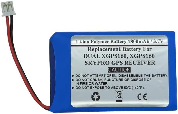 3.7V 1800mAh Replacement Battery for Dual XGPS160, XGPS160 SKYPRO GPS Receiver, P/N:1ICP8/36/50 - STARNOVO