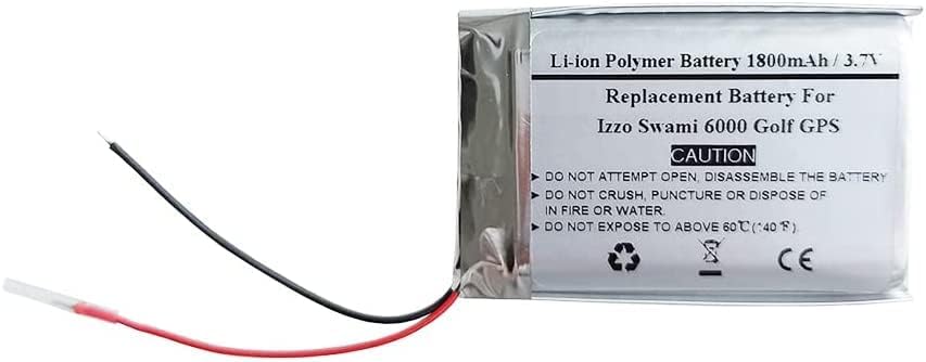 3.7V 1800mAh Replacement GPS Navigator Battery Compatible with Izzo Swami 6000 Golf GPS, HT545256, SNO-903450PW-I - STARNOVO