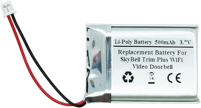 3.7V 500mAH Replacement Battery Compatiable with SkyBell Trim Plus WiFi Video Doorbell - STARNOVO