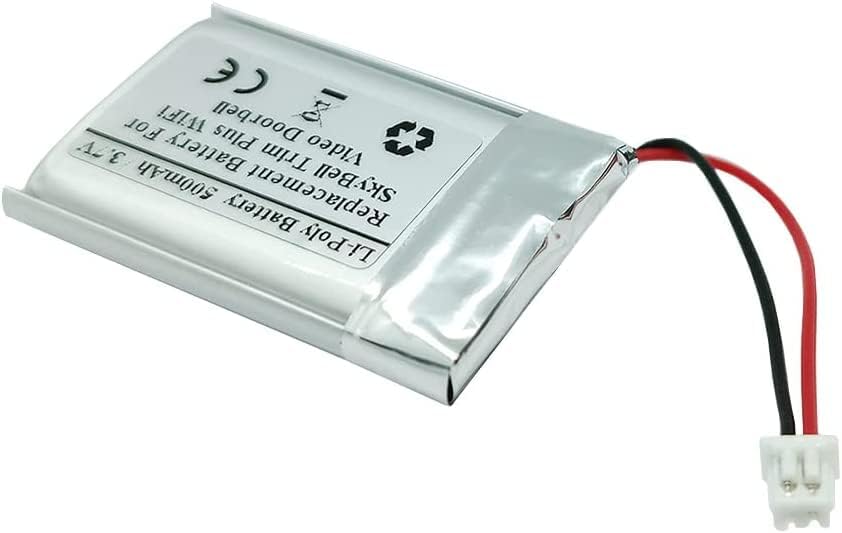 3.7V 500mAH Replacement Battery Compatiable with SkyBell Trim Plus WiFi Video Doorbell - STARNOVO