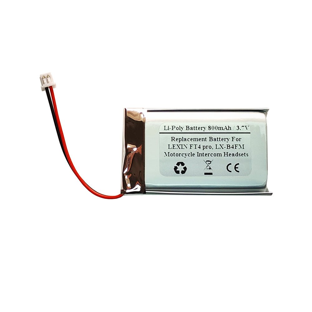 3.7V 800mAh Battery For LEXIN FT4 pro, LX-B4FM Motorcycle Intercom Bluetooth Headset, Helmet Intercom, AHB802540 - STARNOVO