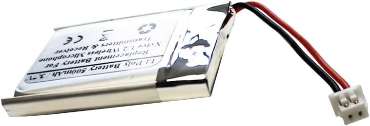 500mAh 3.7V Replacement Battery for Xviv e U2 Wireless Microphone Transmitters & Receiver - STARNOVO