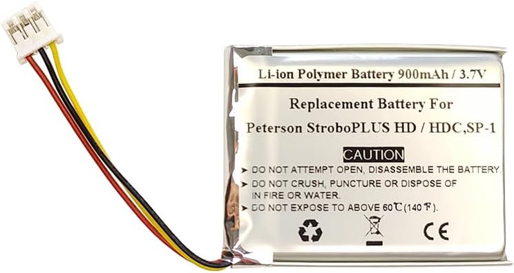 900mAh 3.7V Replacement Battery for Peterson StroboPLUS HD/HDC, SP-1, YT603443 - STARNOVO