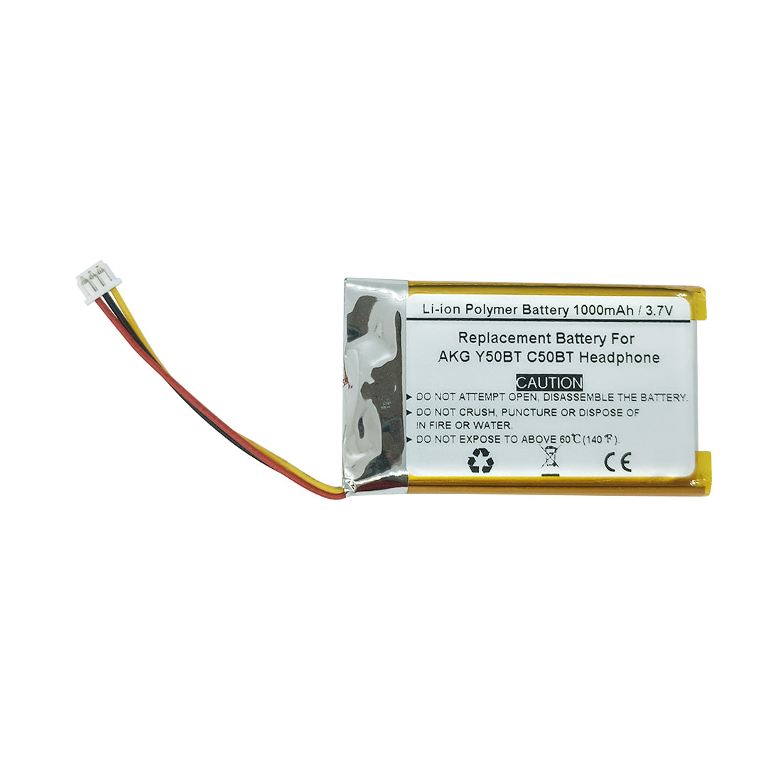 Replacement Battery For AKG Y50BT C50BT Headphone, P083040-Q02