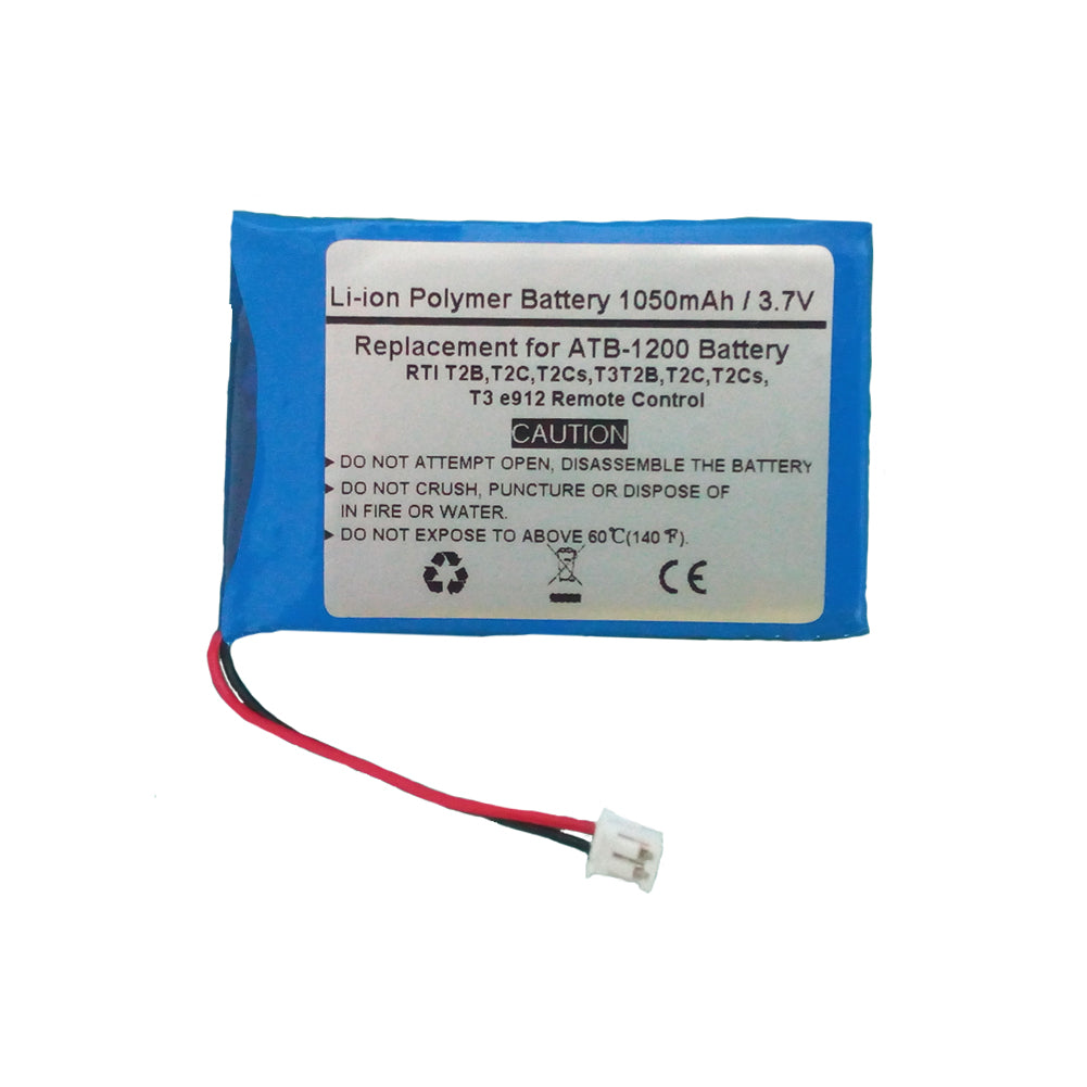 Replacement ATB-1200 Battery For RTI T2B,T2C,T2Cs,T3T2B,T2C,T2Cs,T3 e912 Remote Control