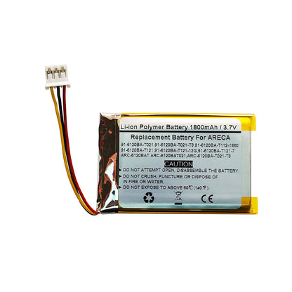 1800mAh 3.7V Replacement Battery For ARECA RAID Controllers, ARC-6120BAT121, 91-6120BA-T021