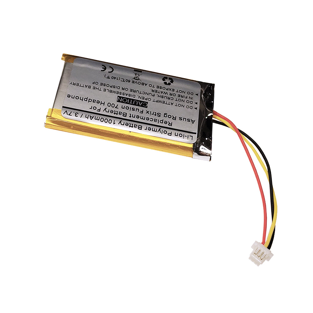 3.7V 1000mAh Replacement Battery For Asus Rog Strix Fusion 700 Headphone, FT603048P, STRIX GEN 1