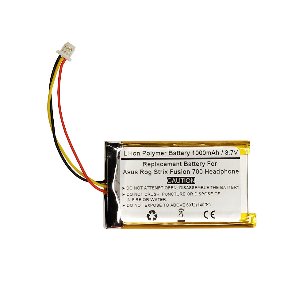 3.7V 1000mAh Replacement Battery For Asus Rog Strix Fusion 700 Headphone, FT603048P, STRIX GEN 1
