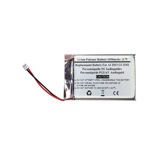 STARNOVO 1050mAh 3.7V Replacement Battery for AUDIO GUIDIE Personalguide III Audioguides, Personalguide PGI/AV Audioguid