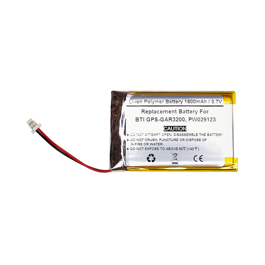 STARNOVO 1600mAh 3.7V Replacement Battery for BTI GPS-GAR3200, PW029123