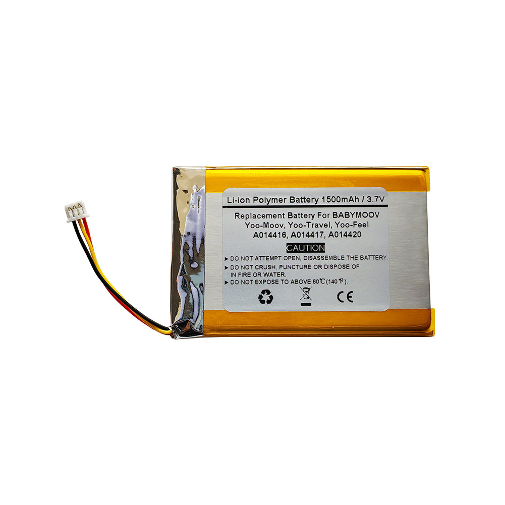1500mAH 3.7V Replacement Battery For BABYMOOV Babyphone Yoo-Moov, Yoo-Travel, Yoo-Feel, A014416, A014417, A014420, FT544060P
