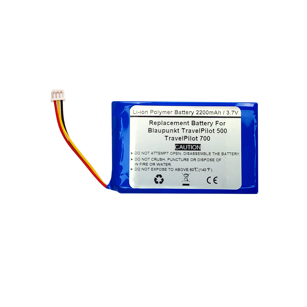 2200mAH 3.7V Replacement Battery For Blaupunkt TravelPilot 500, TravelPilot 700, 523450L110, 1S2PMX