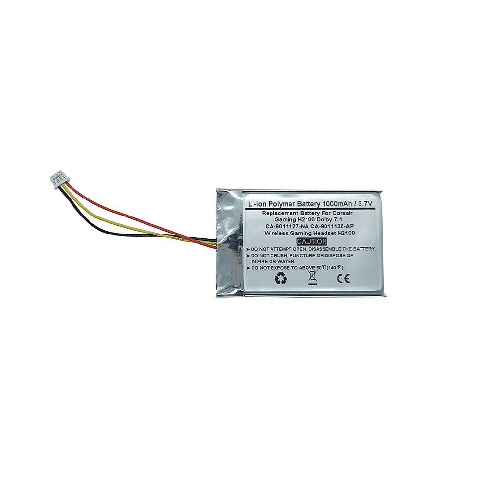 Replacement Battery for Corsair CA-9011127-NA CA-9011136-AP Gaming H2100 Dolby 7.1 Wireless Gaming Headset PN Corsair MH45908