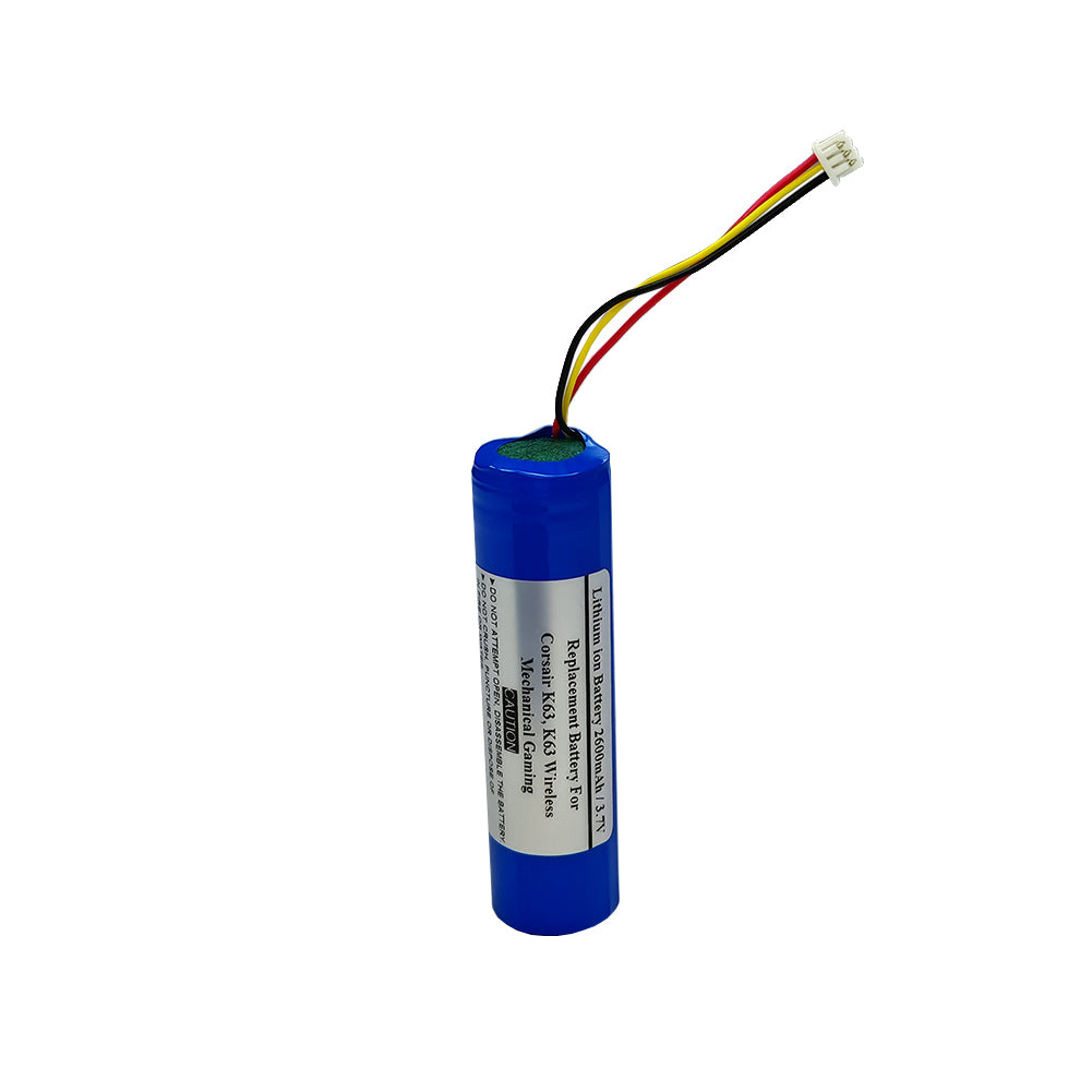 2600mAh 3.7V Replacement Battery For Corsair K63, K63 Wireless Mechanical Gaming, ICR18650