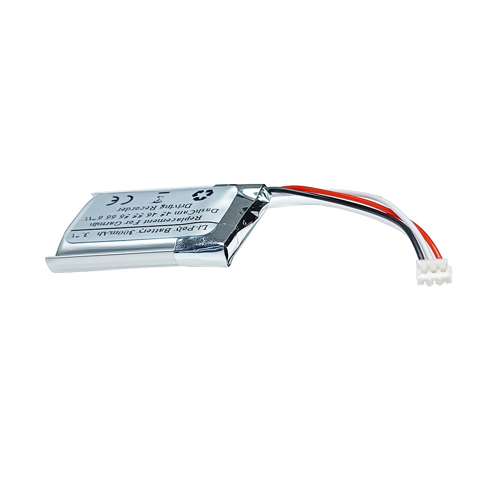 3.7V 300mAh Replacement Battery For Garmin DashCam 45/46/55/56/66/67W Driving Recorder, 361-00103-00, 1ICP6/21/31