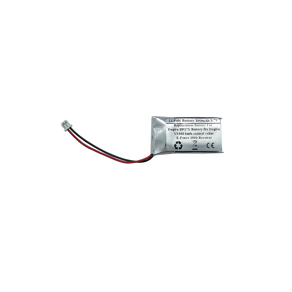 300mAh 3.7V Li-Polymer BP37Y Replacement Battery for Dogtra YS300 Bark Control Dog Collar and YS300 Anti bark Collar and E-Fence 3500 Receiver