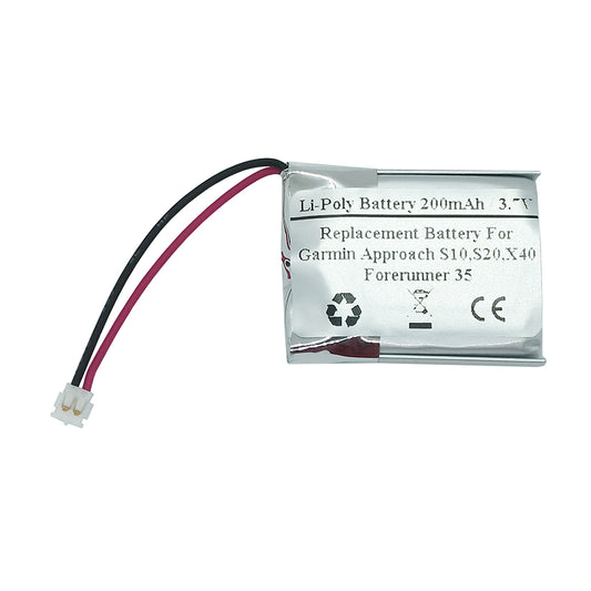 Replacement Battery For Garmin Approach S10, S20, X40, Forerunner 35 Smart Running Watch, 361-00117-00