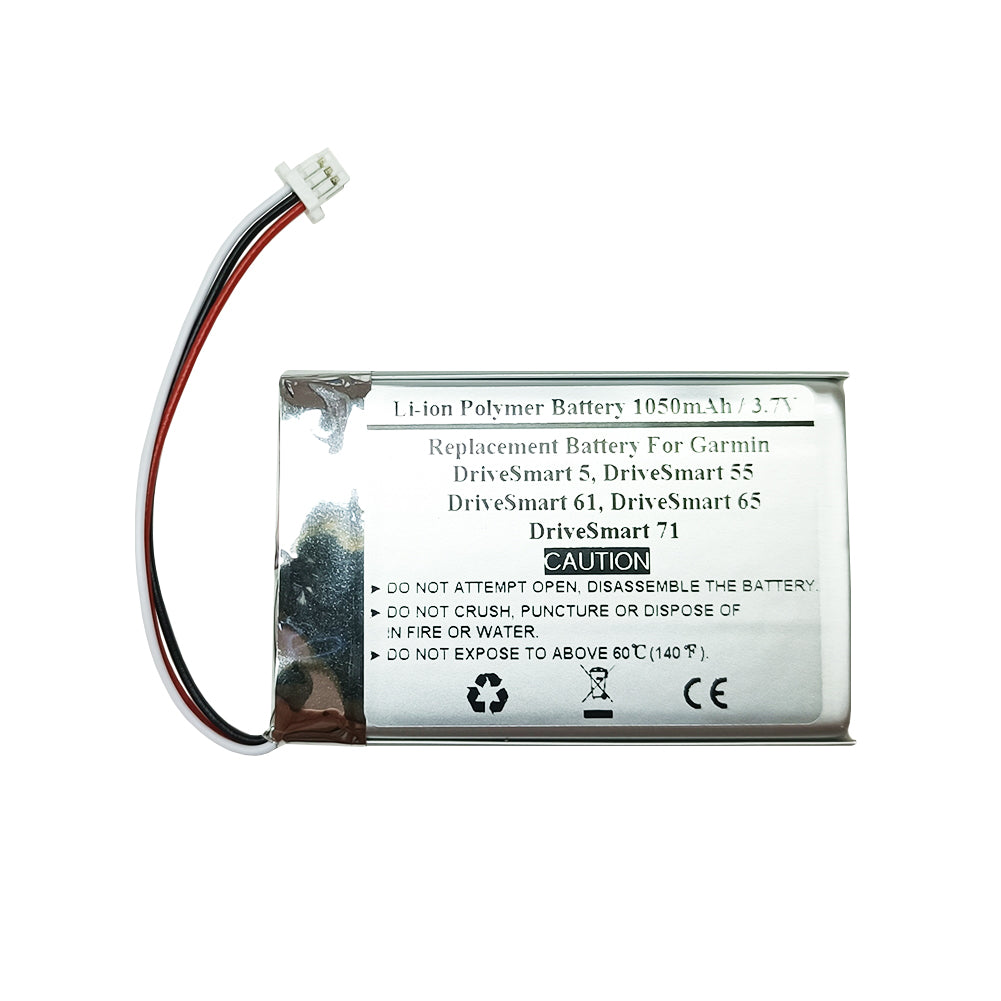 1050mAh 3.7V Replacement GPS Navigator Battery For Garmin DriveSmart 5, DriveSmart 55, DriveSmart 61, DriveSmart 65, DriveSmart 71, 361-00056-08
