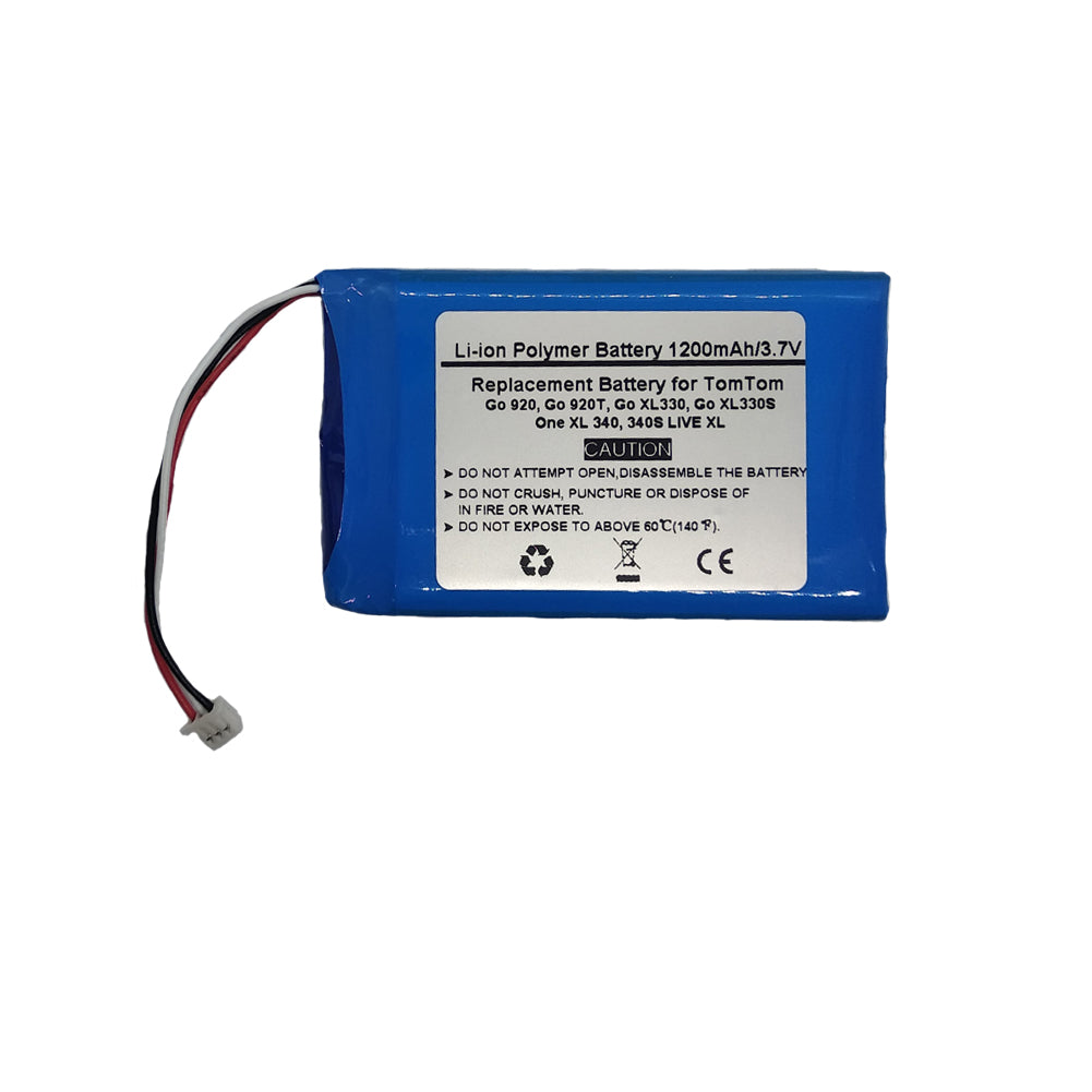 Replacement GPS Navigator Battery For TomTom Go 920, Go 920T, Go XL330, Go XL330S, One XL 340, 340S LIVE XL，AHL03713100