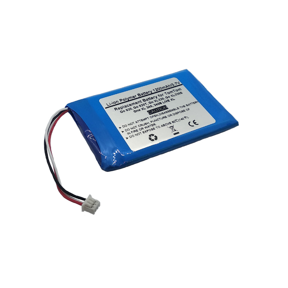 Replacement GPS Navigator Battery For TomTom Go 920, Go 920T, Go XL330, Go XL330S, One XL 340, 340S LIVE XL，AHL03713100