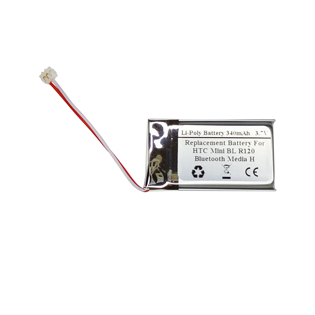 340mAh 3.7V Replacement Battery For HTC Mini BL R120 Bluetooth Media Handset, BN02100